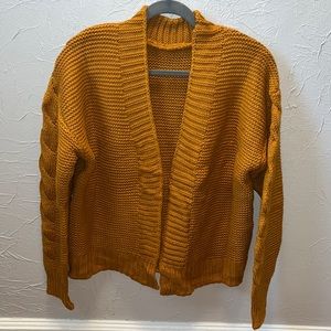 Mustard Open Sweater